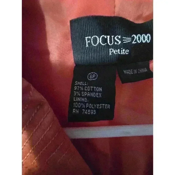 Women's Focus 2000 Blazer Petite Orange size 6 - Picture 6 of 8